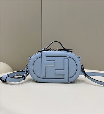 Fendi O Lock Mini Camera Case Blue Bag 21x12.5x7cm