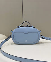 Fendi O Lock Mini Camera Case Blue Bag 21x12.5x7cm - 4