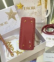 Dior Mini Lady Bag Patent Pink 17cm - 6