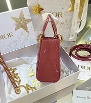 Dior Mini Lady Bag Patent Pink 17cm - 4