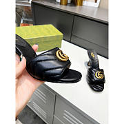 Gucci Women`s Double G Slide Sandal Black 5cm - 3