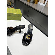 Gucci Women`s Double G Slide Sandal Black 5cm - 4