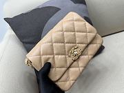 Chanel 23k Flap Bag Beige Gold 13.5x20.5x5cm - 1