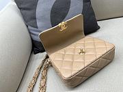 Chanel 23k Flap Bag Beige Gold 13.5x20.5x5cm - 5