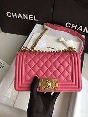 Chanel Leboy Bag Small Pink Lambskin Gold 20cm - 6