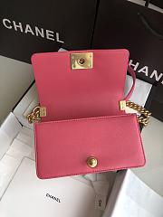 Chanel Leboy Bag Small Pink Lambskin Gold 20cm - 3