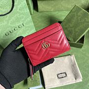 Gucci Marmont Wallet Red 11.5x8.5x3cm - 1