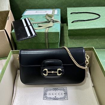 Gucci Horsebit 1955 Mini Bag Black 21.5x12.5x3cm