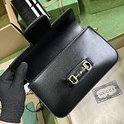 Gucci Horsebit 1955 Mini Bag Black 21.5x12.5x3cm - 2