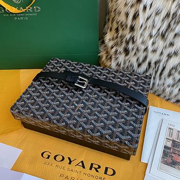 Goyard Black Leather Watch Box for 8 Watches 26.5x20x7.5cm