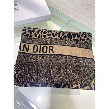 Dior Logo Leoprad Scarf 190x65cm