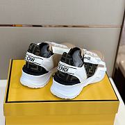 Fendi Flow Panelled Leather Sneakers - 3