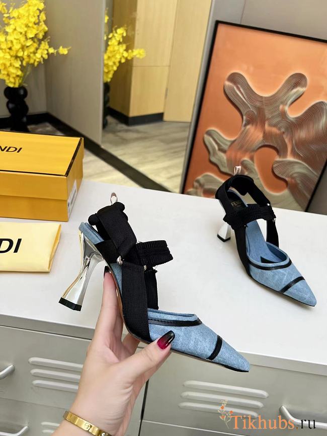 Fendi Colibri Slingback Pumps 8.5cm - 1