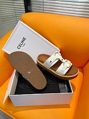 Celine White Leather Sandals - 3