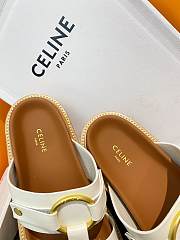 Celine White Leather Sandals - 2