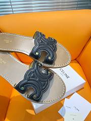 Celine Triomphe Flat Sandal Black - 5