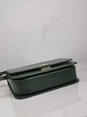 Loewe Goya Bag Silk Calfskin Green 22.5x15.5x6.5cm - 5