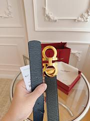 Ferragamo Black Gold Belt 3.5cm - 3