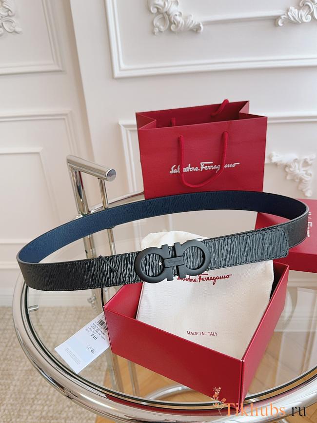 Ferragamo Black Belt 3.5cm - 1