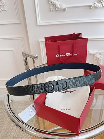 Ferragamo Black Belt 3.5cm