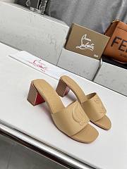 Christian Louboutin So CL Mule Beige Sandals 55mm - 1