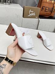 Christian Louboutin So CL Mule White Sandals 55mm - 4