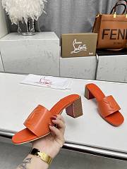 Christian Louboutin So CL Mule Orange Sandals 55mm - 4