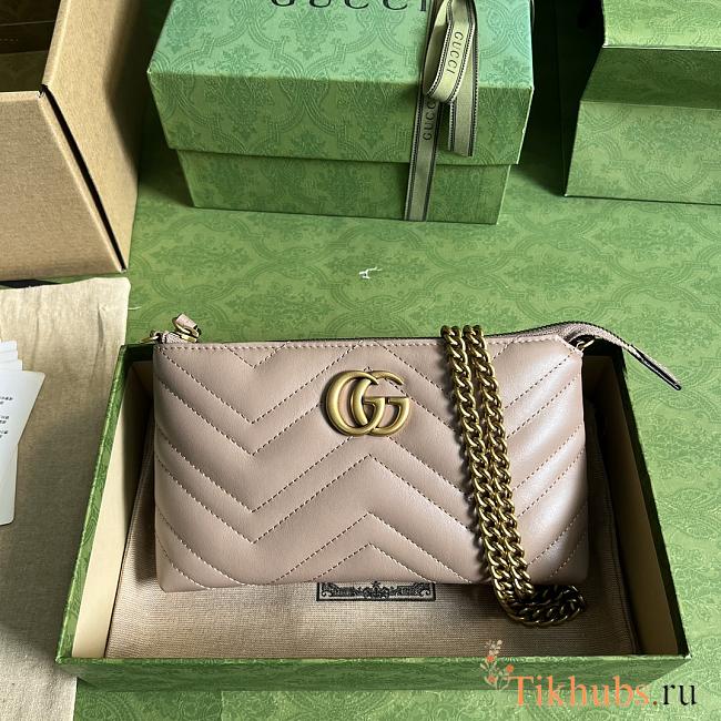 Gucci GG Marmont Matelassé Mini Chain Rose 22x13x3.5cm - 1