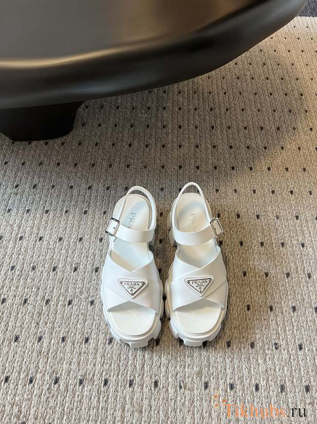 Prada White Rubber Sandals - 1