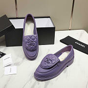 Chanel Lambskin Moccasins Loafers Purple - 5