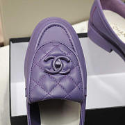 Chanel Lambskin Moccasins Loafers Purple - 4