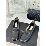 Chanel Moccasins Calfskin Loafers Black - 2