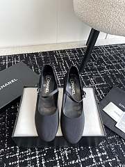 Chanel Mary Janes Grosgrain Diamanté Black & Silver - 2