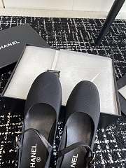 Chanel Mary Janes Grosgrain Diamanté Black & Silver - 3