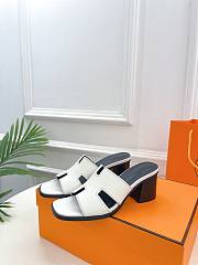 Hermes Helia Sandal White Heel 6cm - 4