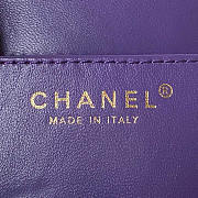 Chanel Baguette Bag Lambskin Purple 24x11.5x4.5cm - 2