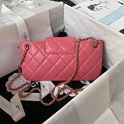 Chanel Baguette Bag Lambskin Pink 24x11.5x4.5cm - 6