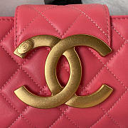 Chanel Baguette Bag Lambskin Pink 24x11.5x4.5cm - 4