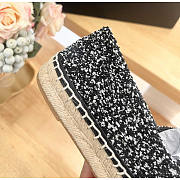 Chanel Espadrilles Glittered Cotton Tweed & Patent Black - 2