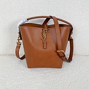 YSL LE 37 Shiny Leather Brown Gold 20x25x16cm - 1