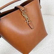 YSL LE 37 Shiny Leather Brown Gold 20x25x16cm - 4