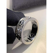 Cartier White Gold Love Diamond Ceramic Ring In Silver - 1