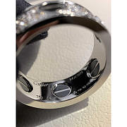 Cartier White Gold Love Diamond Ceramic Ring In Silver - 4