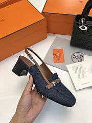 Hermes Infinie 50 Pump Denim 5cm - 3