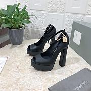 Tom Ford Black Peep Toe Black Heels 15cm - 2