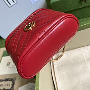 Gucci GG Marmont Mini Top Handle Bag Red 16x10x5.5cm - 5