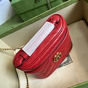 Gucci GG Marmont Mini Top Handle Bag Red 16x10x5.5cm - 4