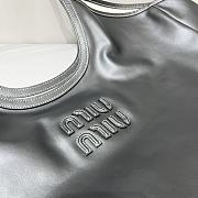 Miu Miu Ivy Leather Tote Bag Black 38x38x18cm - 4