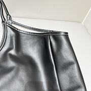 Miu Miu Ivy Leather Tote Bag Black 38x38x18cm - 3