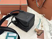 Loro Piana Micro Bale Bag Calfskin Leather Black 23x16x14cm - 6